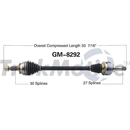 Surtrack Axle Cv Axle Shaft, Gm-8292 GM-8292